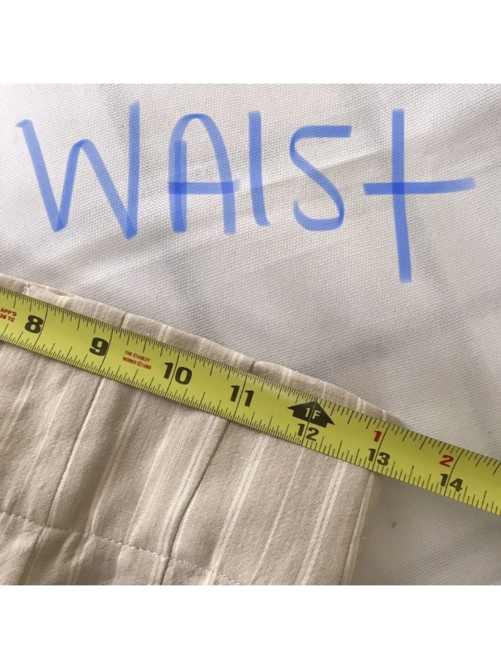 Zara  Striped High Waisted Linen Pants